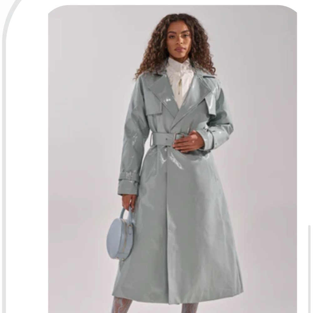 AKIRA LOCKED AND LOADED PATENT TRENCH Size SS